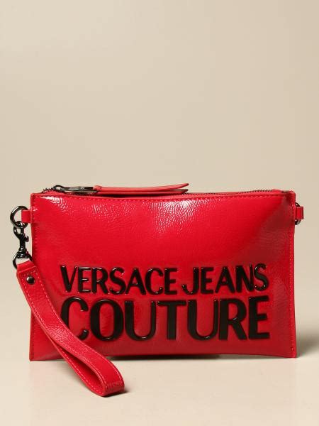 pochette versace collection con catena|Pochette Versace in Vernice Rosso .